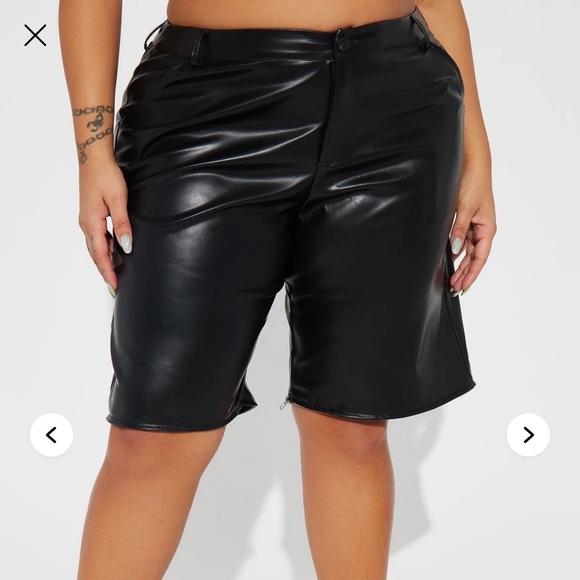 Fashion Nova Midtown convertible zip faux leather black wide leg pants NWT 2X - Picture 2 of 10